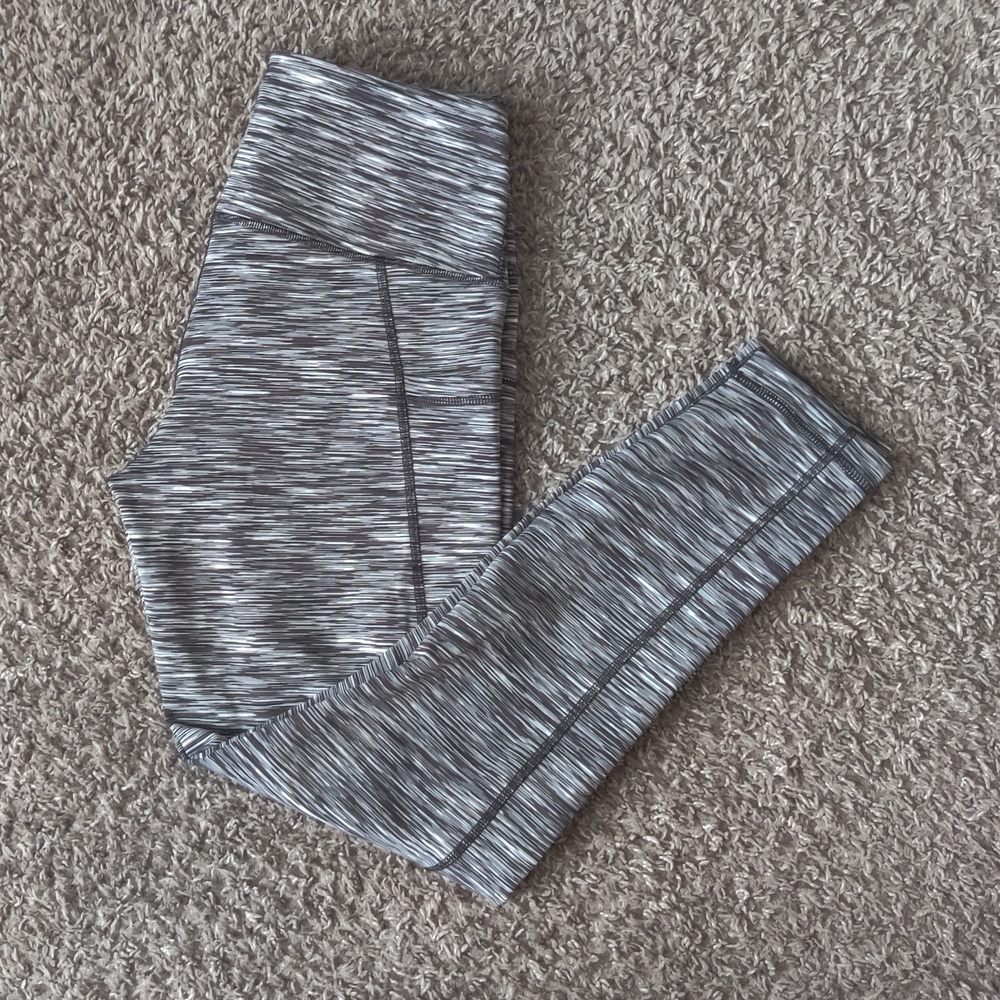 90 Degree By Reflex Black and White Striped Leggings